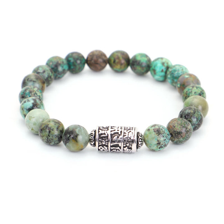 Buddha Stones Lazurite naturale Pietersite Unakite Om Mani Padme Hum Bead Braccialetto positivo