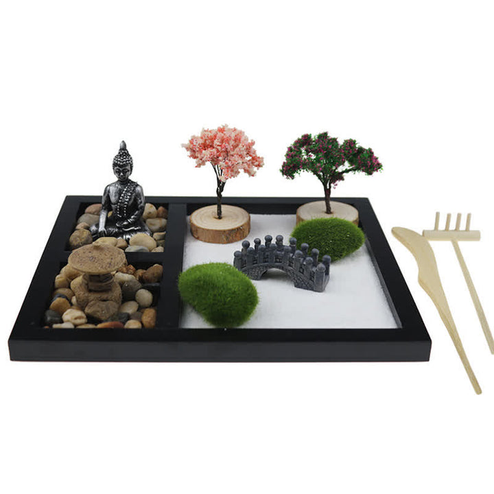 Buddha Stones Simbolo del Buddha Albero Paesaggio Meditazione Calma Zen Giardino Decorazione