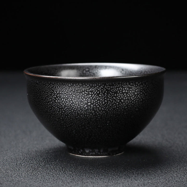 Buddha Stones Tazza da tè in ceramica con foglia d'oro cinese Jianzhan Drago Fenice Loto Avalokitesvara Pesce Koi Tazza da tè Tenmoku Kung Fu Ciotola da tè - image 3