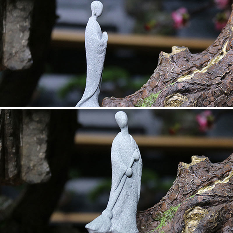 Buddha Stones Meditazione Buddha Monaco Serenità Decorazione della casa