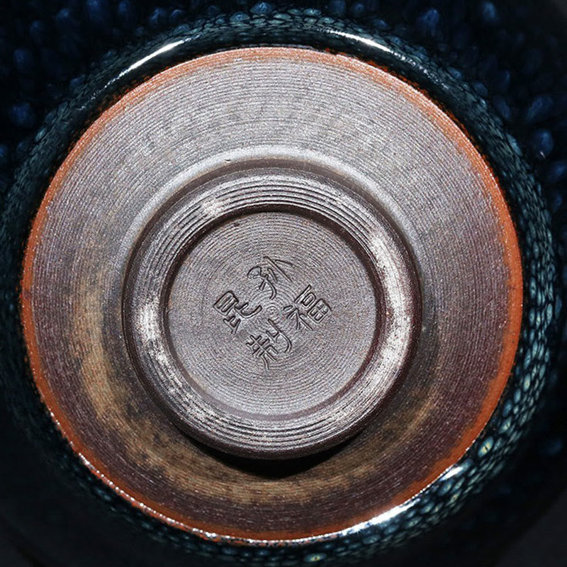 Buddha Stones fatto a mano blu francolino macchia cinese Jianzhan tazza da tè in ceramica Kung Fu tazza da tè ciotola - image 6