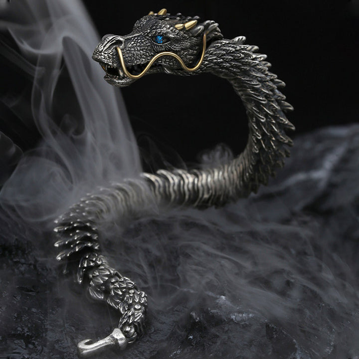 Braccialetto a catena con amuleto fatto a mano con drago nordico Buddha Stones , protezione dalla fortuna