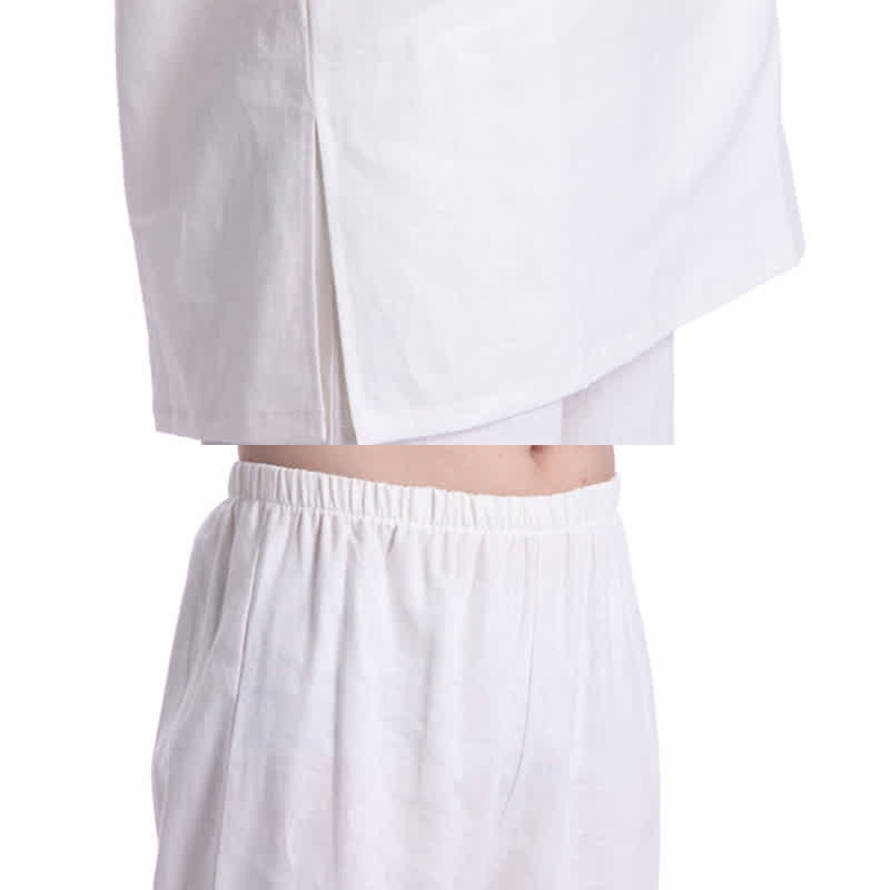 Buddha Stones Spirituale Zen Meditazione Preghiera Pratica Cotone Lino Abbigliamento Uomo Set - image 15