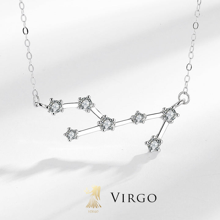 Buddha Stones 925 Sterling Silver 12 Costellazioni dello Zodiaco Astrologia Benedizione Collana Pendente