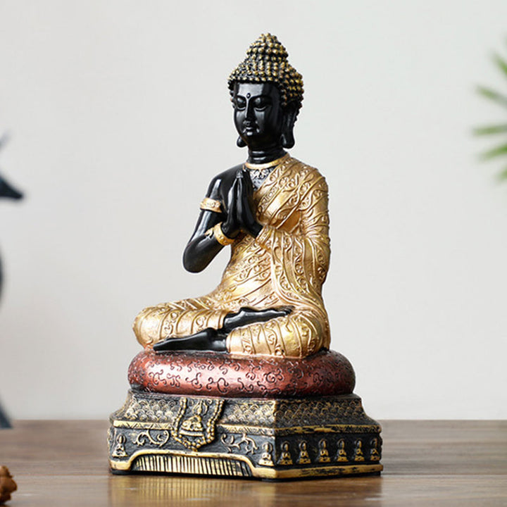 Buddha Stones Statua in resina della compassione del Buddha Decorazione