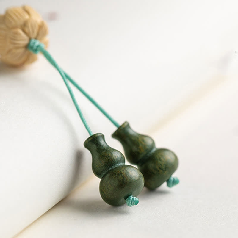 Braccialetto positivo Buddha Stones 108 Mala Beads Sandalo verde Bosso Lotus