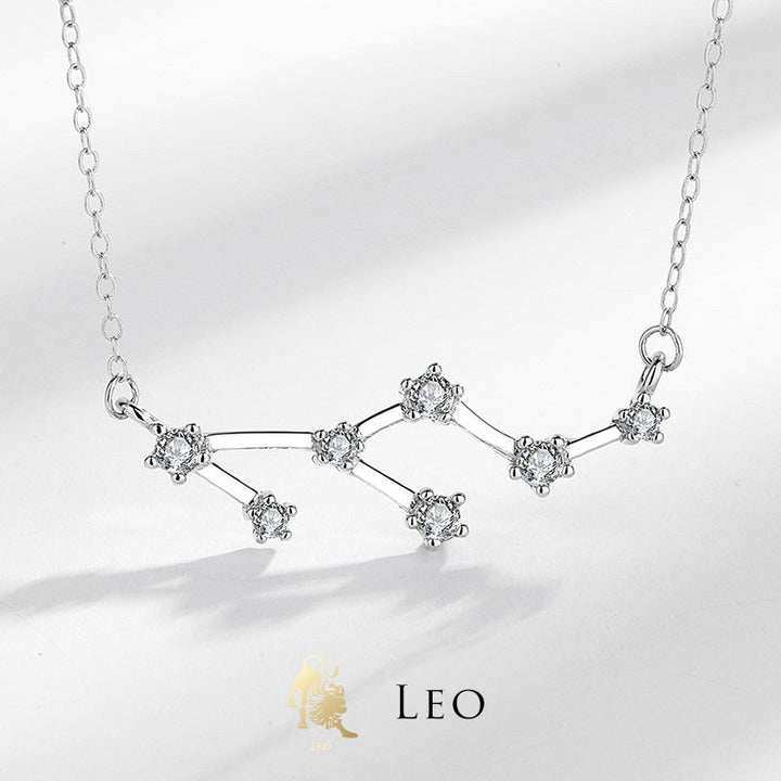 Buddha Stones 925 Sterling Silver 12 Costellazioni dello Zodiaco Astrologia Benedizione Collana Pendente - Leone - image 23