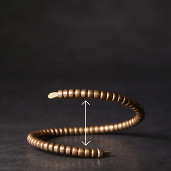 Bracciale regolabile con polsino in rame con design vintage Buddha Stones