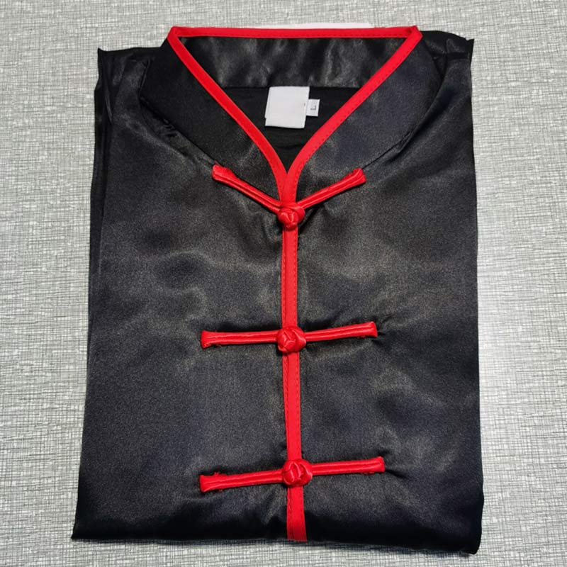 Buddha Stones Modello semplice Meditazione Preghiera Spirituale Zen Tai Chi Qigong Pratica Set di abbigliamento unisex - Bordo nero + rosso - 2XL- ADATTO PER USA/UK/AU/UE - XL - image 32