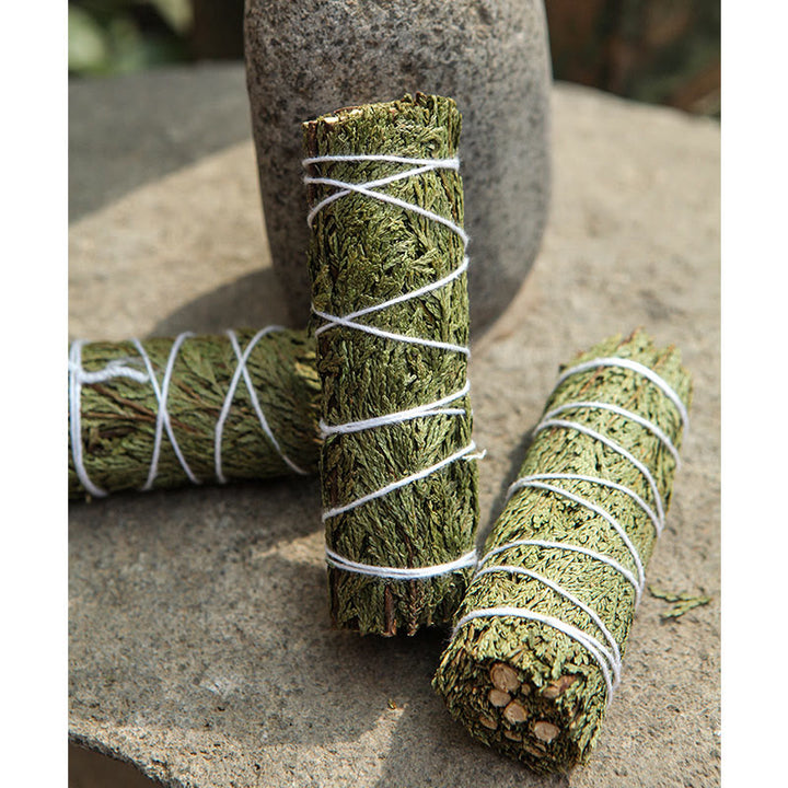 Buddha Stones Cedar Smudge Stick per la pulizia della casa Incenso Meditazione e rituali Bastoncini di cedro Bacchette di incenso