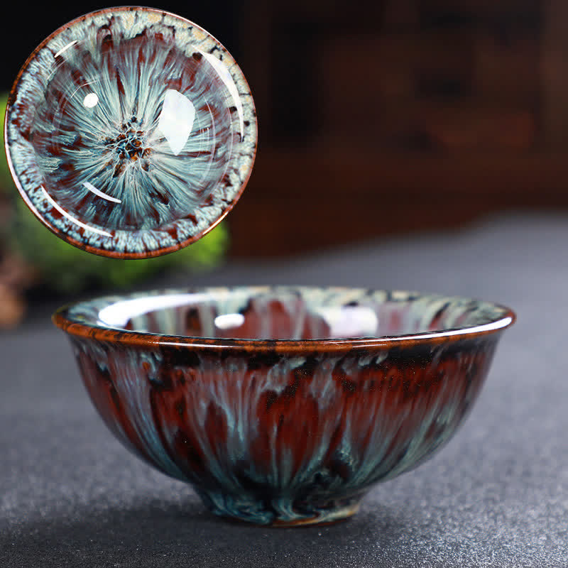 Tazze da tè in ceramica colorata con Buddha Stones, per casa e ufficio - Marrone sella - image 58