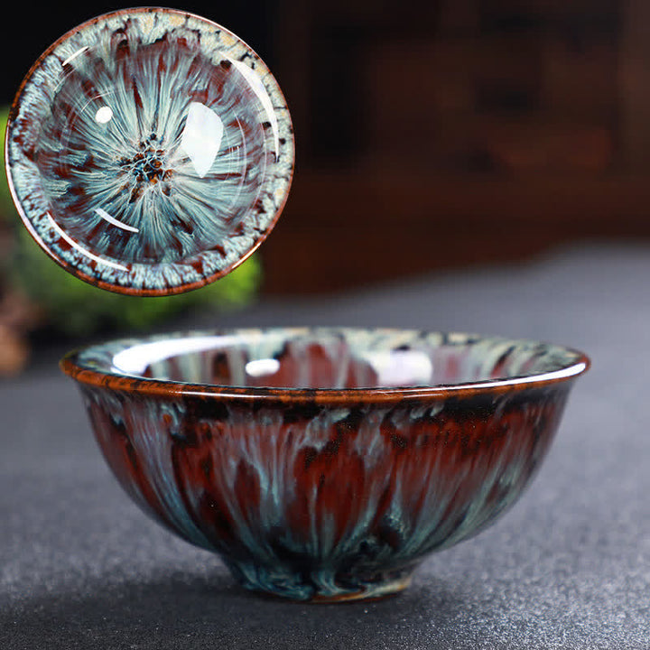 Tazze da tè in ceramica colorata con Buddha Stones, per casa e ufficio - Marrone sella - image 58