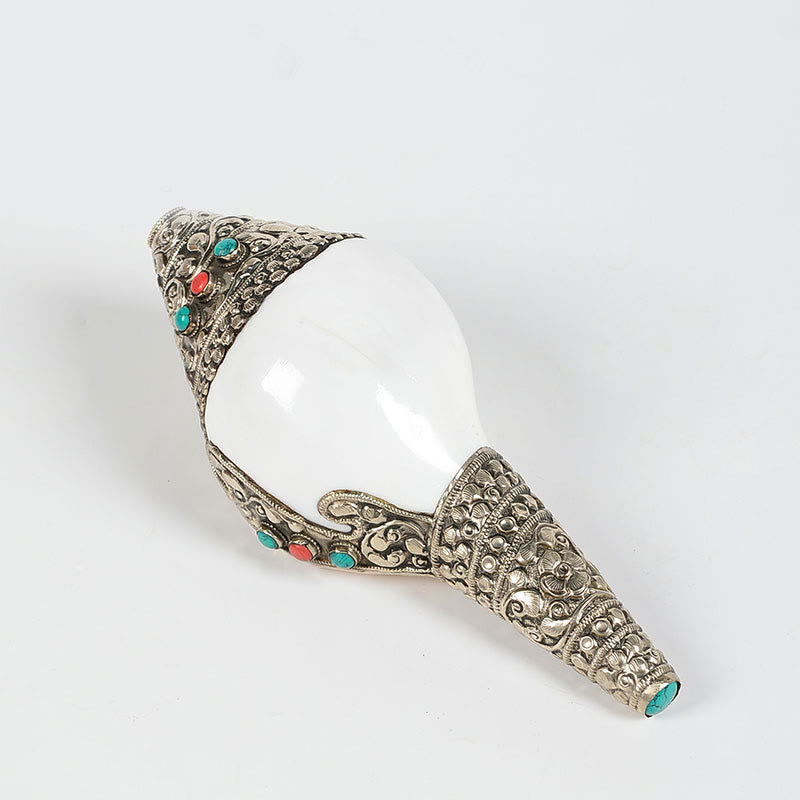 Conchiglia naturale tibetana Shankha conchiglia conchiglia ricchezza fortuna decorazione della casa - Shankh 24*14,5 cm - image 8