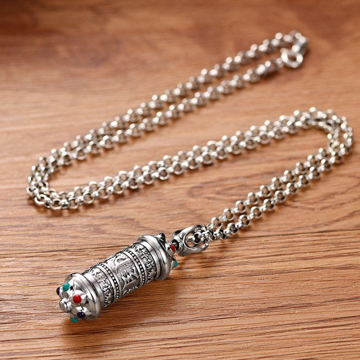 Ciondolo con collana Buddha Stones tibetano Om Mani Padme Hum Focus - image 3