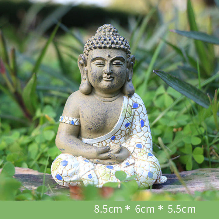 Statua in resina di Buddha Zen in meditazione, decorazione per la casa - image 10