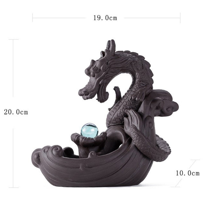 Buddha Stones Decorazione bruciatore di incenso protezione drago tibetano