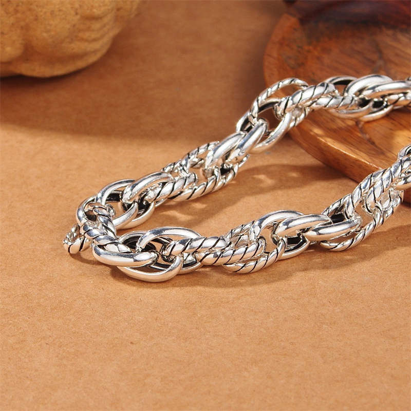 Braccialetto di protezione della fortuna del drago in argento sterling 925 Buddha Stones