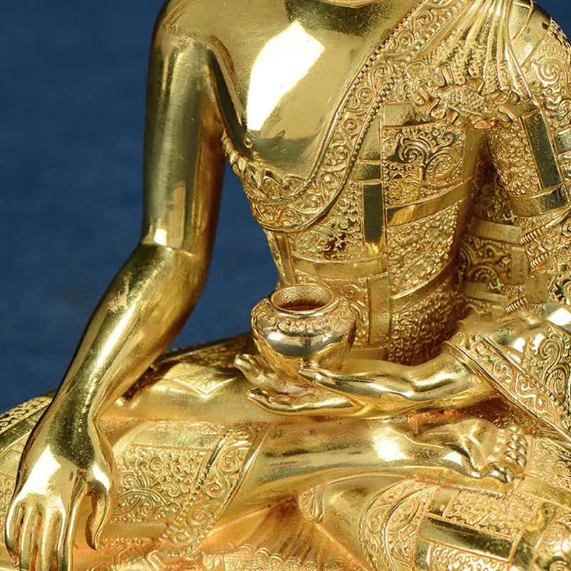 Statua di Buddha Shakyamuni Statua di rame dell'illuminazione Decorazione per la casa - image 15