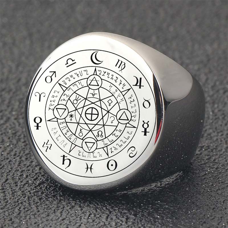 Anello di benedizione di protezione delle 12 costellazioni dello zodiaco Buddha Stones