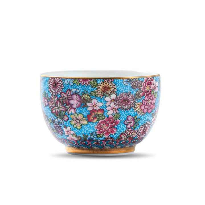 Buddha Stones Jingdezhen Porcellana Smaltata Decorazione Fiori Colorati Tazza da Tè in Ceramica Tazze da Tè Kung Fu