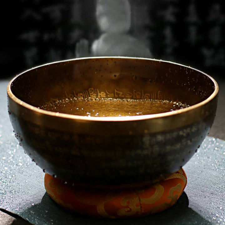 Ciotola tibetana Sutra realizzata a mano per la guarigione e la meditazione. Set di ciotole sonore per energia positiva. - image 3