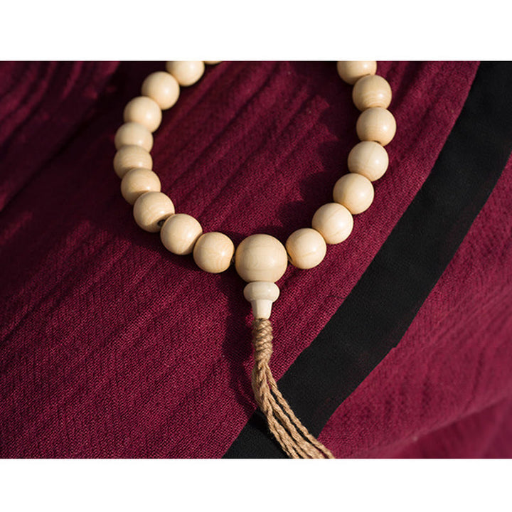 Buddha Stones Naturale Abelia Biflora Legno Benedizione Polso Mala