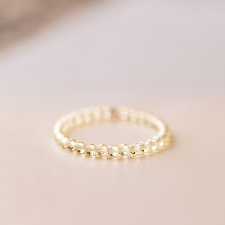 Anello Buddha Stones Natural Citrine Happiness Prosperity - 59~60mm - image 0