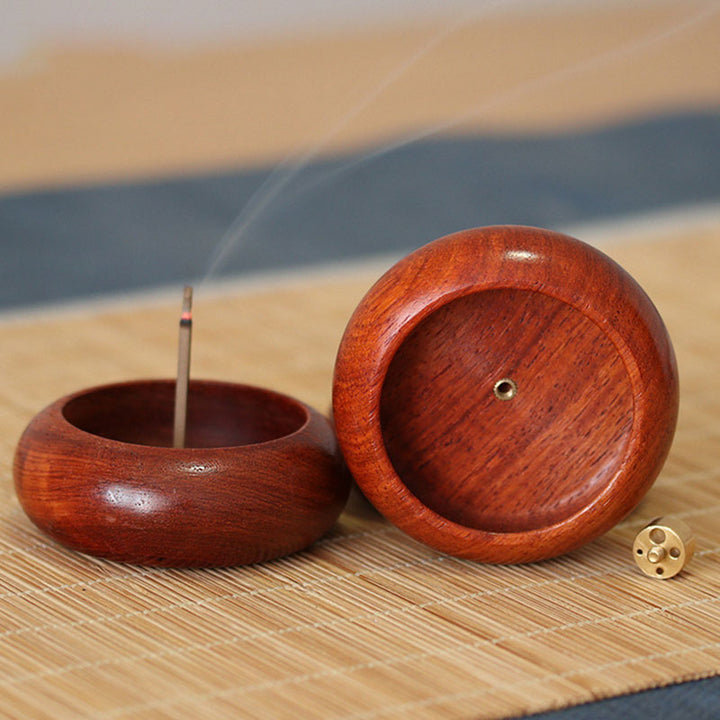 Decorazione bruciatore di incenso curativo per meditazione in palissandro