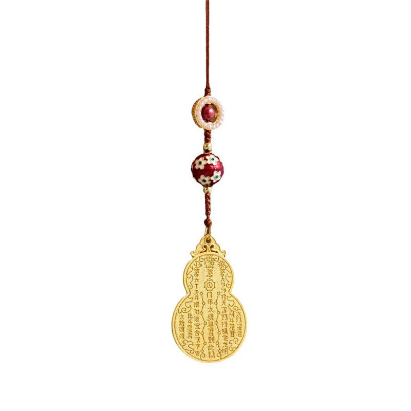 Buddha Stones Wu Lou Zucca Fu Carattere Tai Sui Amuleto Fortuna Telefono Appeso Decorazione Portachiavi