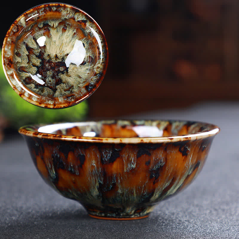 Tazze da tè in ceramica colorata con Buddha Stones, per casa e ufficio - DarkGoldenrod - image 56