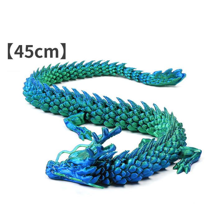 Buddha Stones Feng Shui Drago Luminoso Drago Stampato in 3D Fortuna Successo Decorazione per la Casa - Drago verde 45cm - image 12