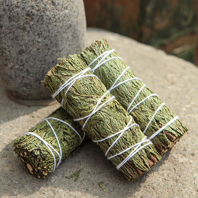 Buddha Stones Cedar Smudge Stick per la pulizia della casa Incenso Meditazione e rituali Bastoncini di cedro Bacchette di incenso