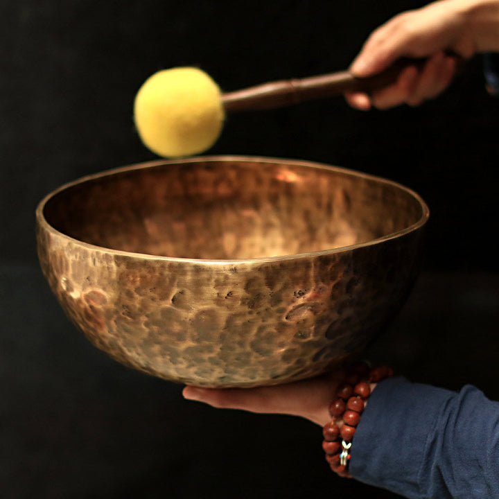 Buddha Stones Tibetan Sound Bowl Artigianale per Guarigione e Meditazione Set di Campane Tibetane per Canto ad Energia Positiva