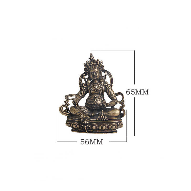 Buddha Stones Jambhala Bodhisattva Figurina Serenità Statua di Rame Decorazione