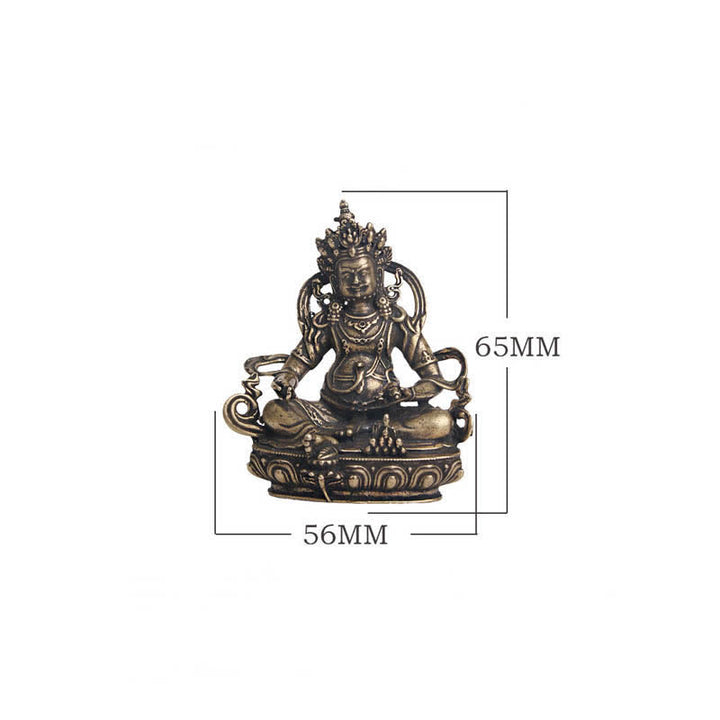 Buddha Stones Jambhala Bodhisattva Figurina Serenità Statua di Rame Decorazione