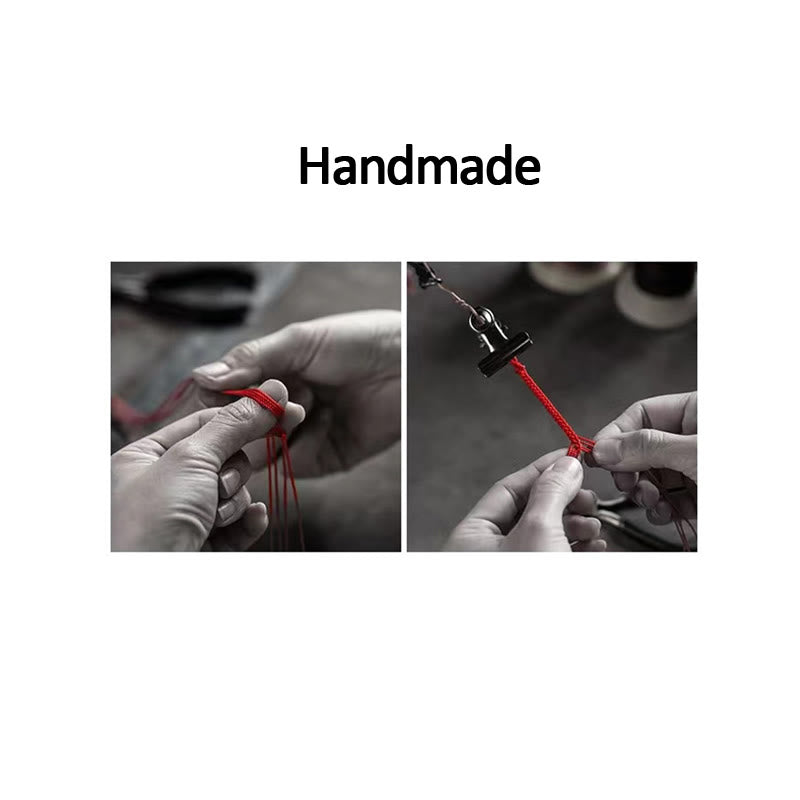 Bracciale intrecciato fatto a mano con carattere Fu in argento sterling 925 Buddha Stones - image 18