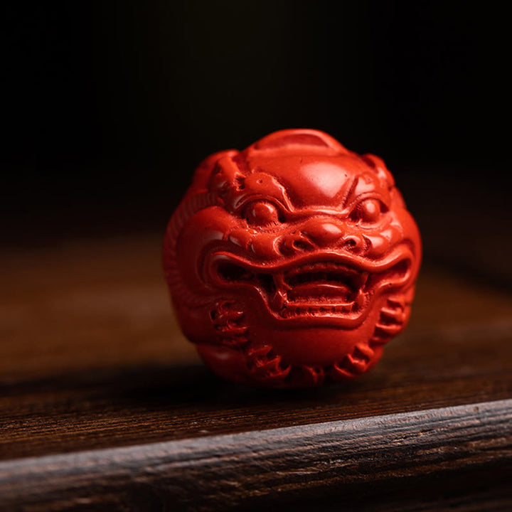 Buddha Stones Tibet Om Mani Padme Hum PiXiu Moneta di rame Piccola foglia Sandalo rosso Cinabro Protezione Portachiavi