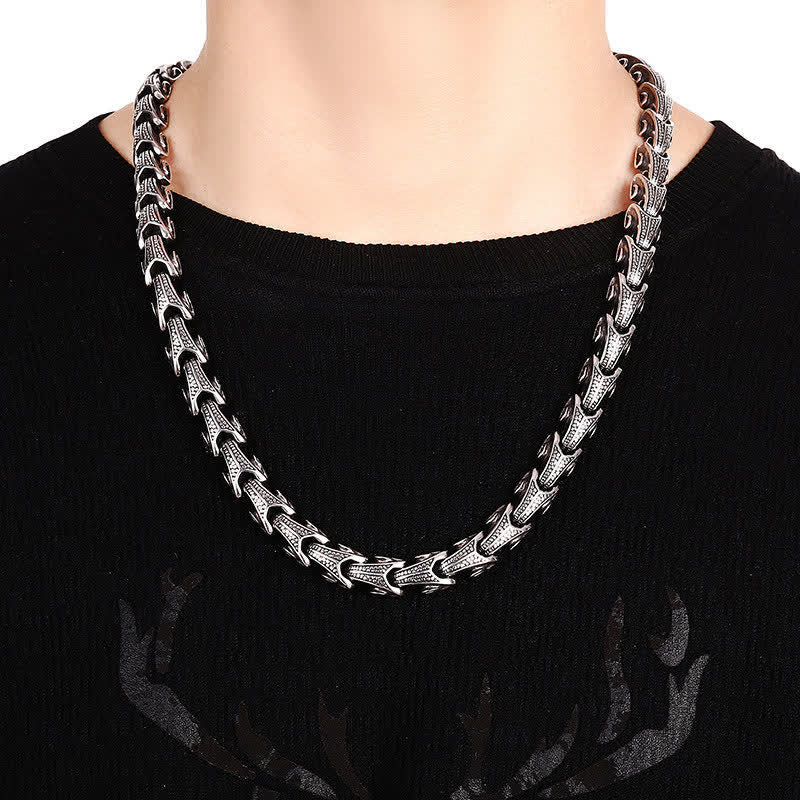 Collana con ciondolo in acciaio al titanio con motivo a drago Buddha Stones - image 14