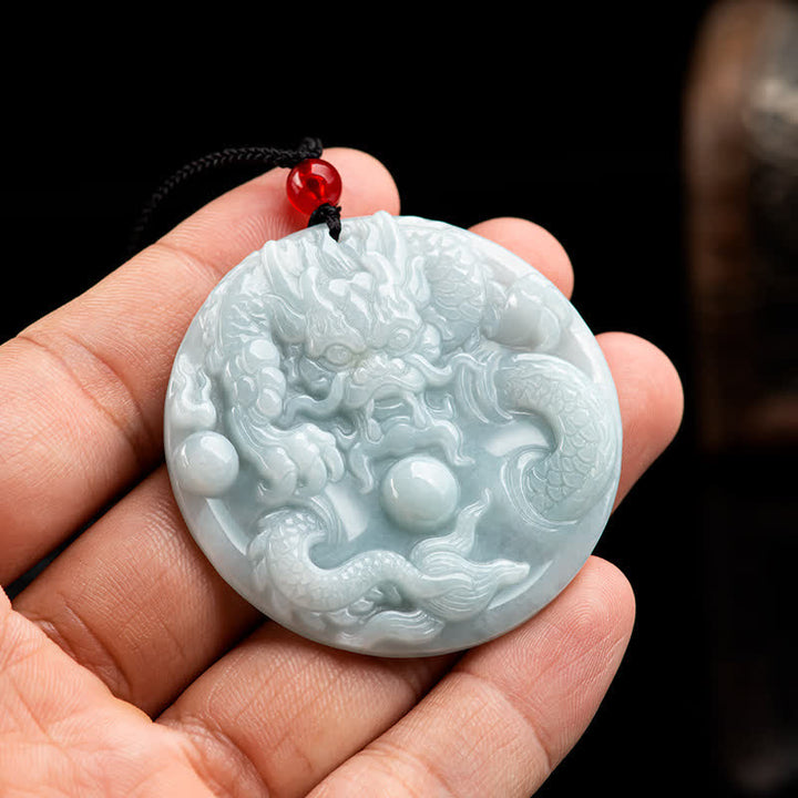 ❗❗❗Un'offerta lampo - Collana con amuleto di successo in giada con drago dello zodiaco cinese, Buddha Stones - image 3