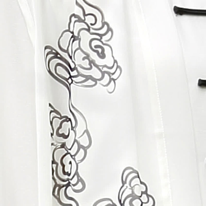 Buddha Stones Nuvole di buon auspicio Gradiente Meditazione Preghiera Spirituale Zen Tai Chi Qigong Pratica Set di abbigliamento da donna - image 13