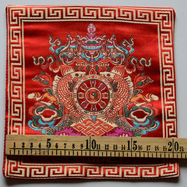 Buddha Stones Preghiera Altare Tappetino Guarigione Meditazione Vajra Simboli di Buon Auspicio