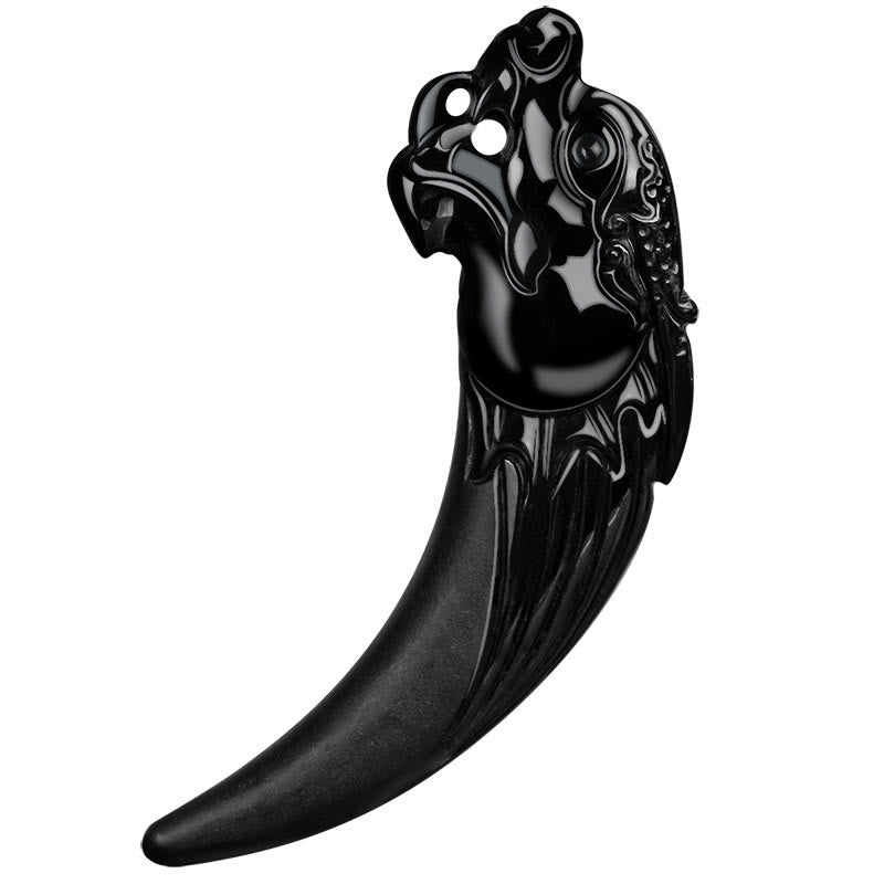 Collana con ciondolo di protezione con motivo a dente di drago dello zodiaco cinese in giada nera naturale Buddha Stones - image 8