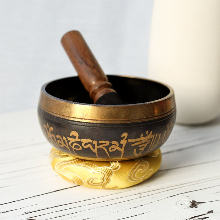 Pacchetto regalo in pietra di Buddha tibetano Om Mani Padme Hum