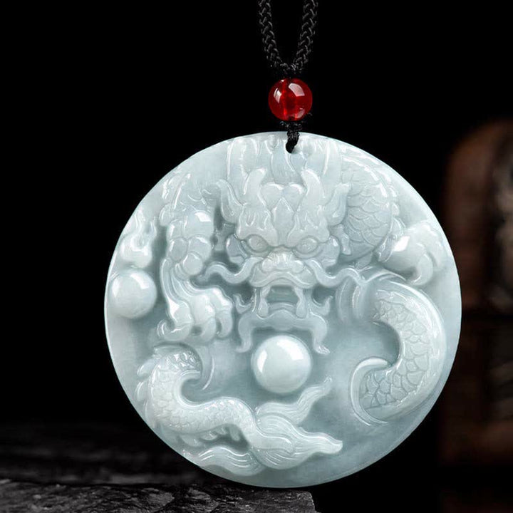 ❗❗❗Un'offerta lampo - Collana con amuleto di successo in giada con drago dello zodiaco cinese, Buddha Stones - image 8