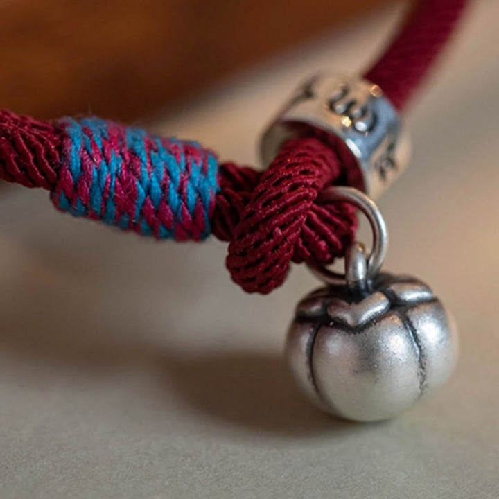 Bracciale intrecciato con Buddha Stones, fatto a mano in argento sterling 925, tibetano, Om Mani Padme Hum, protezione dalla fortuna