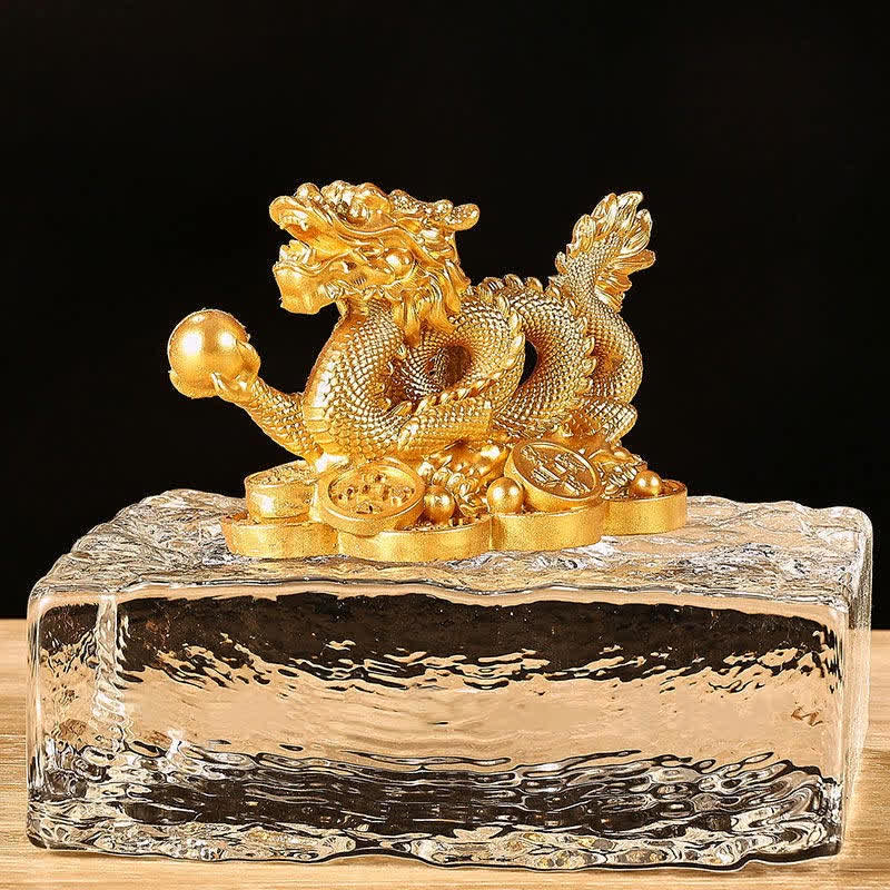 Buddha Stones Feng Shui Drago Moneta di rame Ricchezza Successo Fortuna Decorazione - image 1