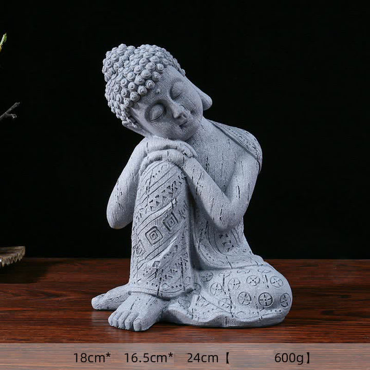 Buddha Stones Statua in resina di serenità del Buddha in meditazione tibetano