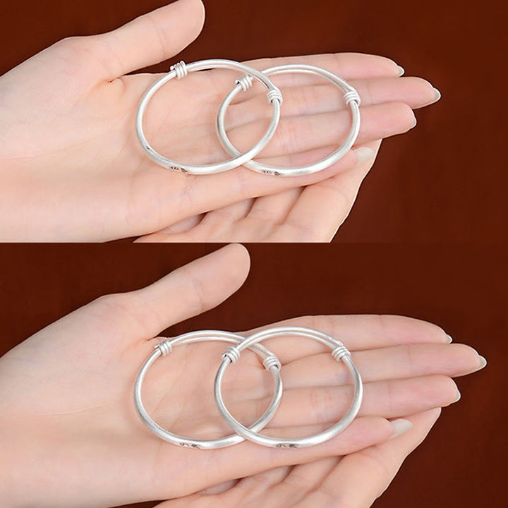 Braccialetto per bambini Buddha Stones 999 Sterling Silver Peace And Joy Protection