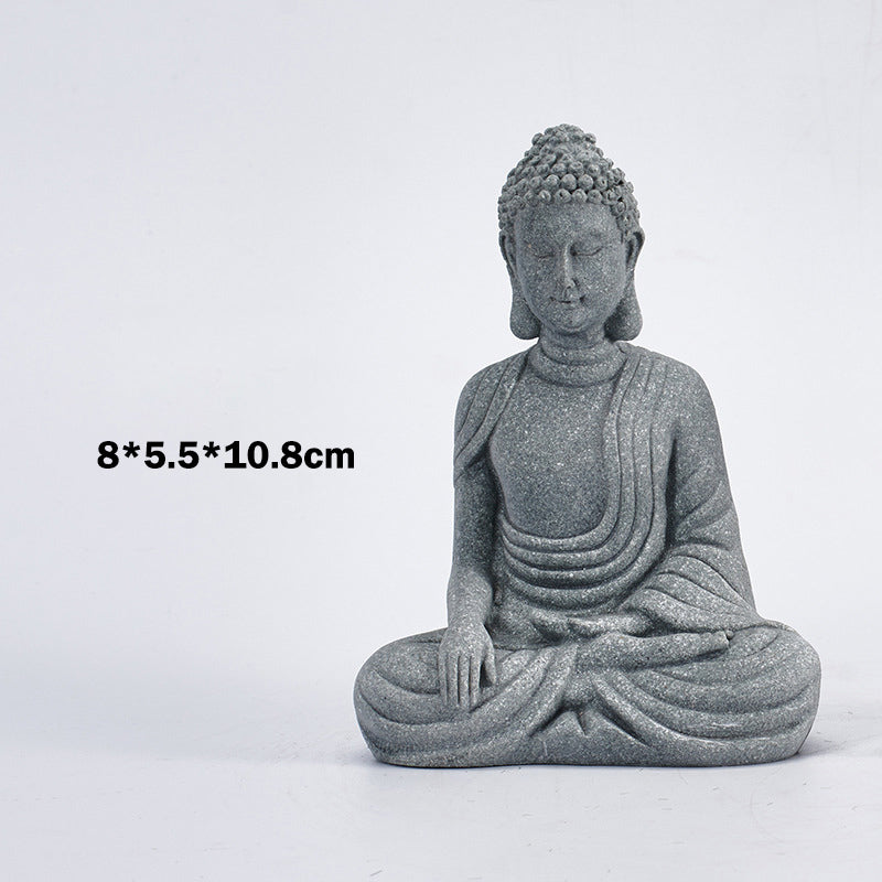 Buddha Stones Meditazione seduta Buddha Benedizione Compassione Decorazione - image 5