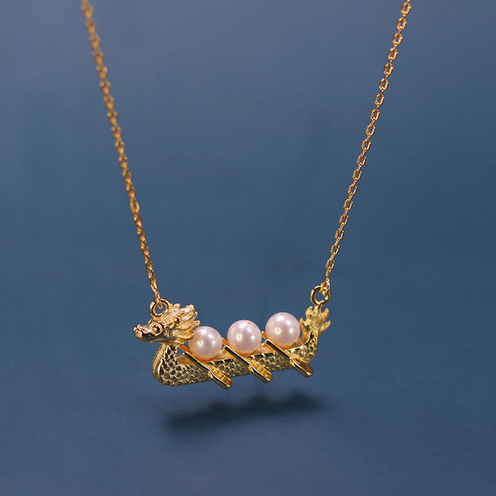 Collana con ciondolo di perle curative a forma di drago Buddha Stones